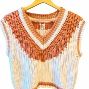 orange + white crochet top with a boho vibe from Sadie & Sage